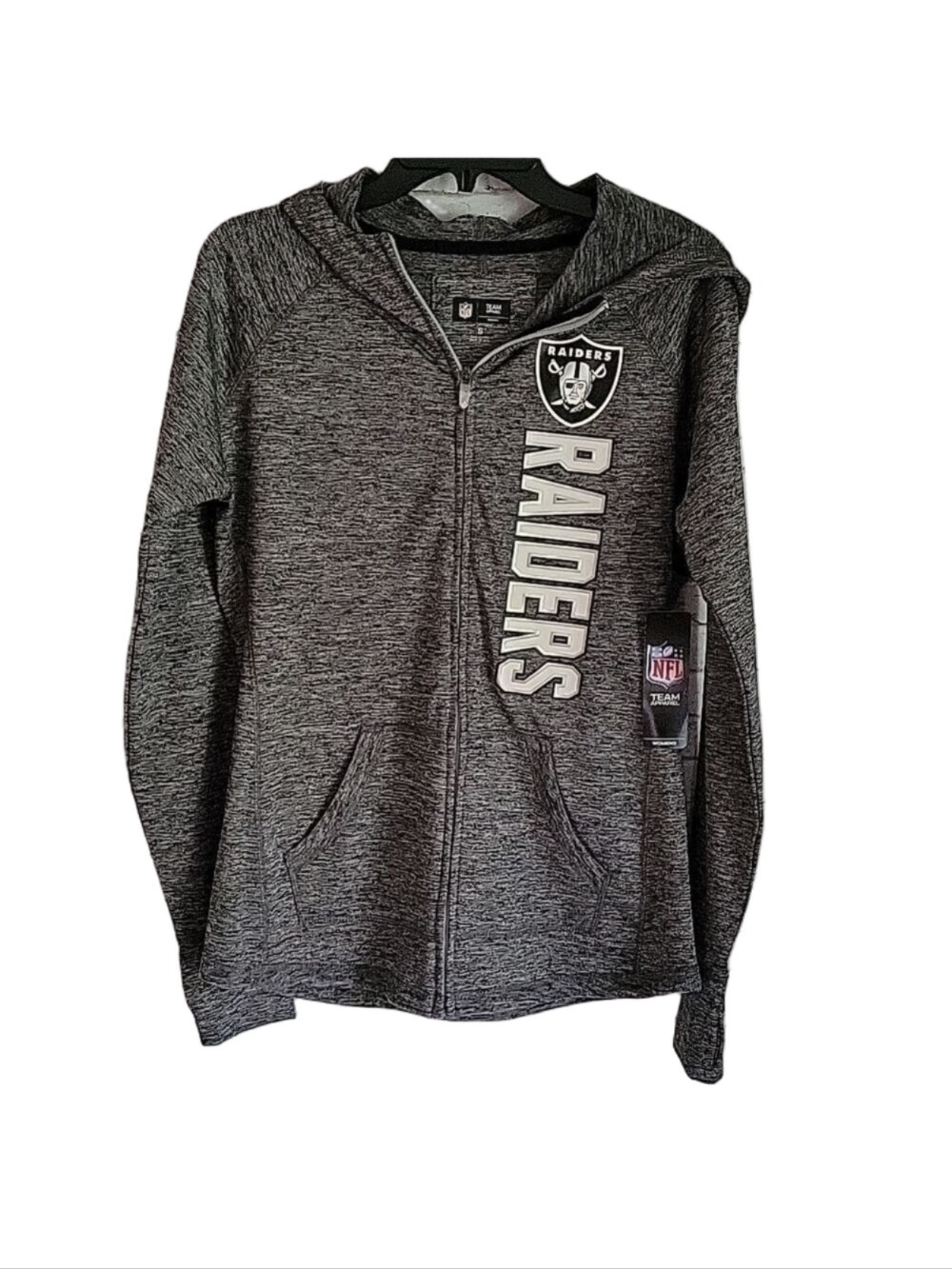 Las Vegas Raiders, NFL Team Apparel, Women's Full-Zip Jacket, Size Small.